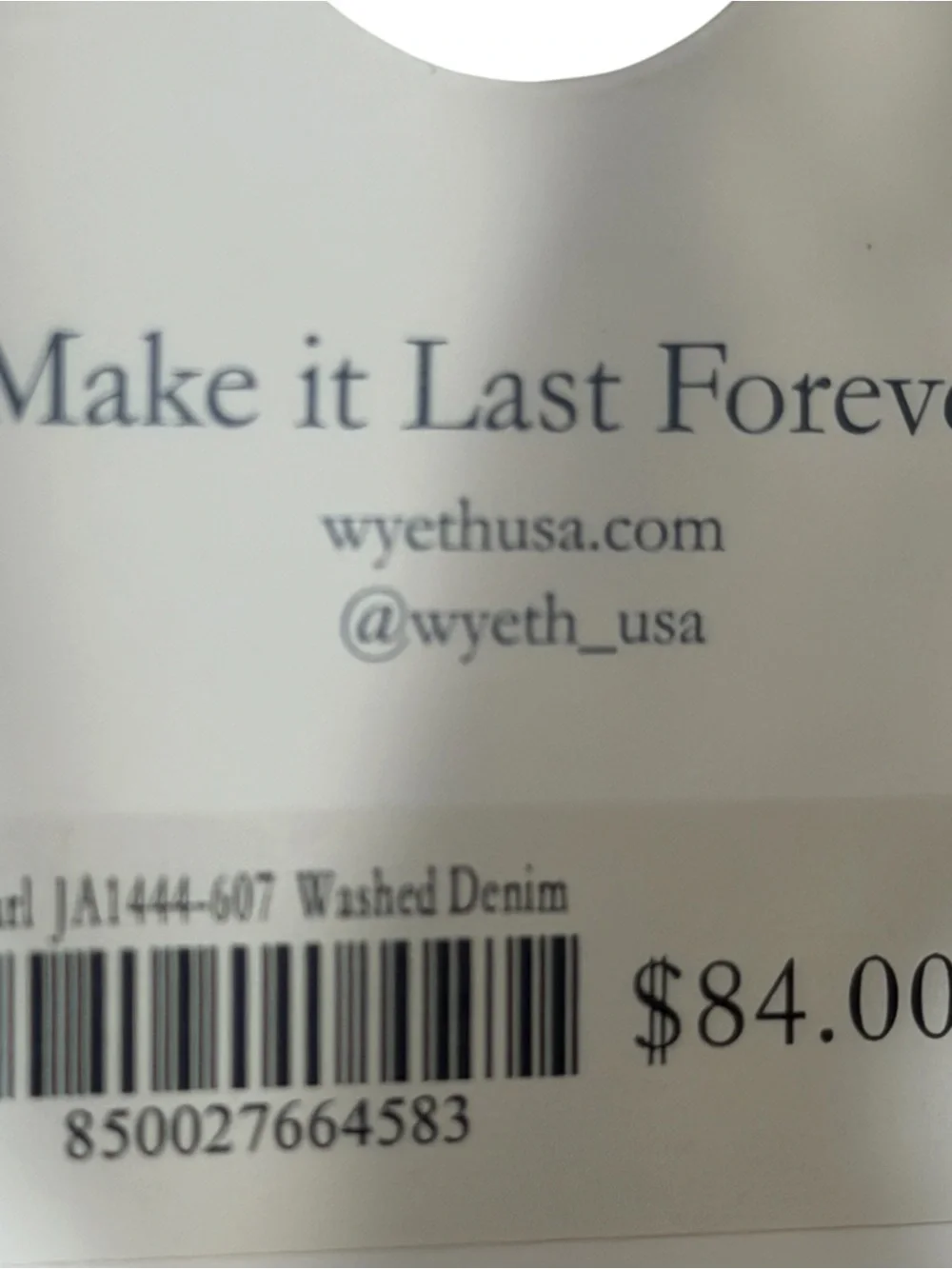 NWT Wyeth Carl Washed Denim Hat Unworn Sealed - Quantity (5)